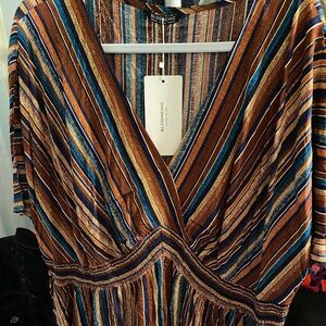 Hi-low striped tunic